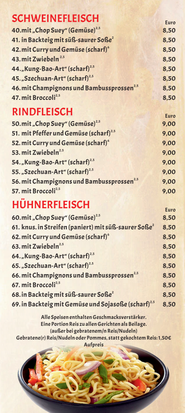 Menu China Imbiss Chinesische Mauer-5